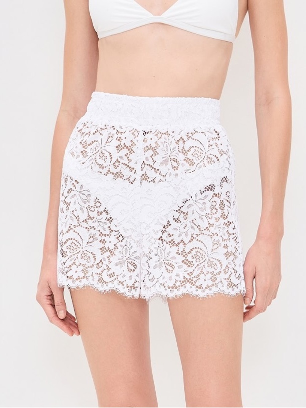 STYLEST AquaLace Quick Dry Beach Shorts White Lace